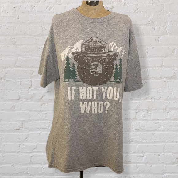 Smokey the Bear Unisex Graphic Tee If Not You, Who - Picture 1 of 5